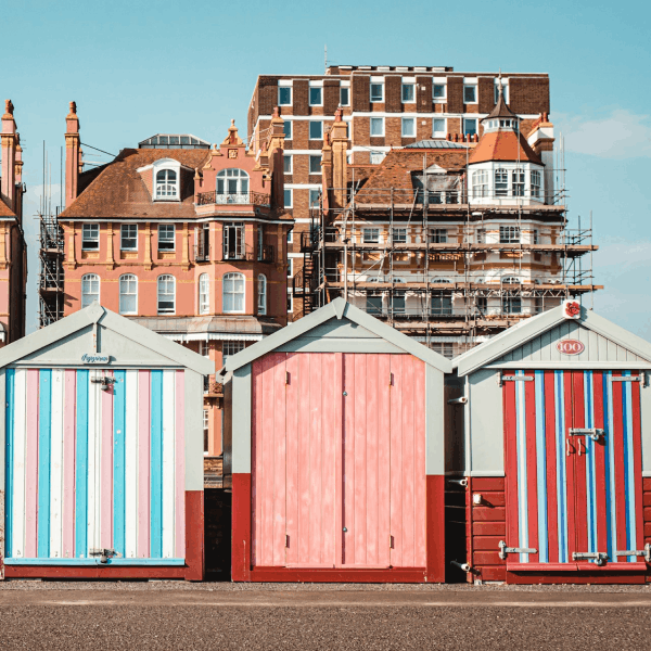 Building renovations on Hover seafront